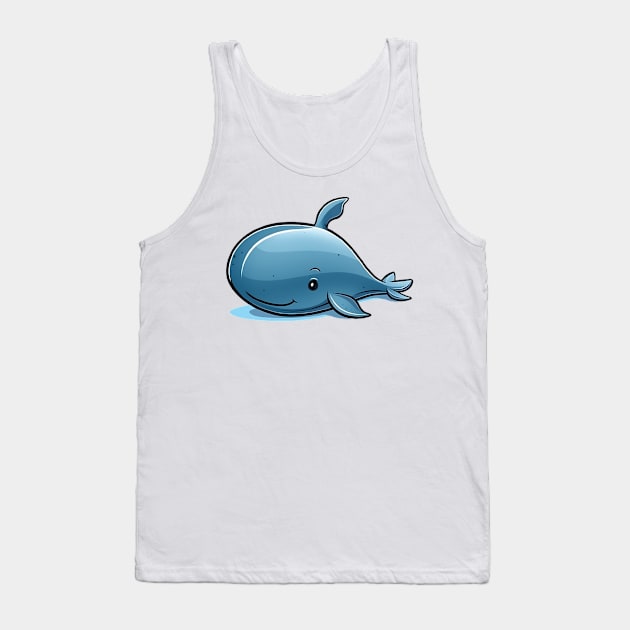 Cute Simple Whale Tank Top by The Charming Corner